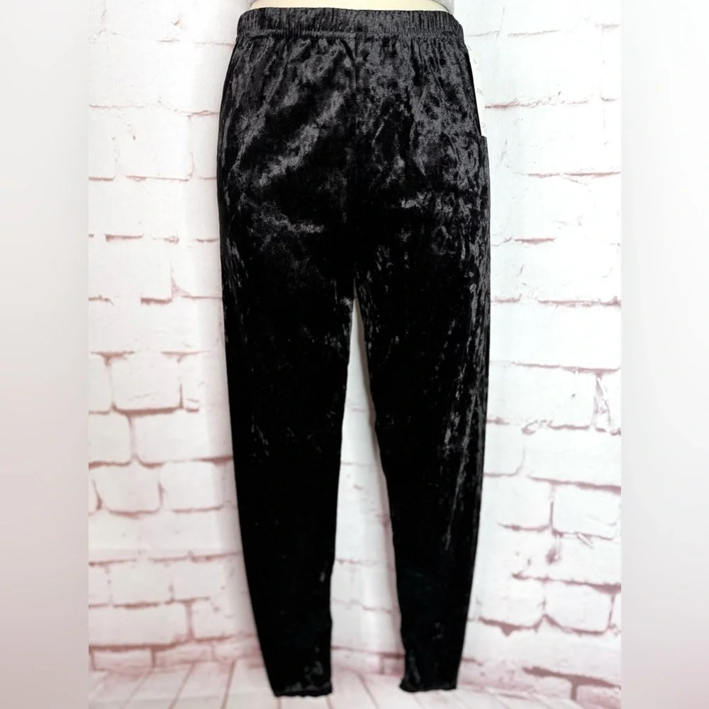 CAPELLI Black Crushed Velvet Leggings Elastic Waist Girls Size L NEW WITH TAG - Picture 13 of 13